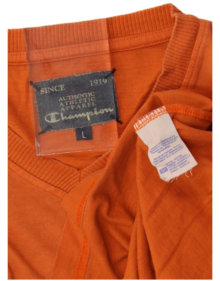 Champion Camiseta para hombre Top Large Naranja Algodón