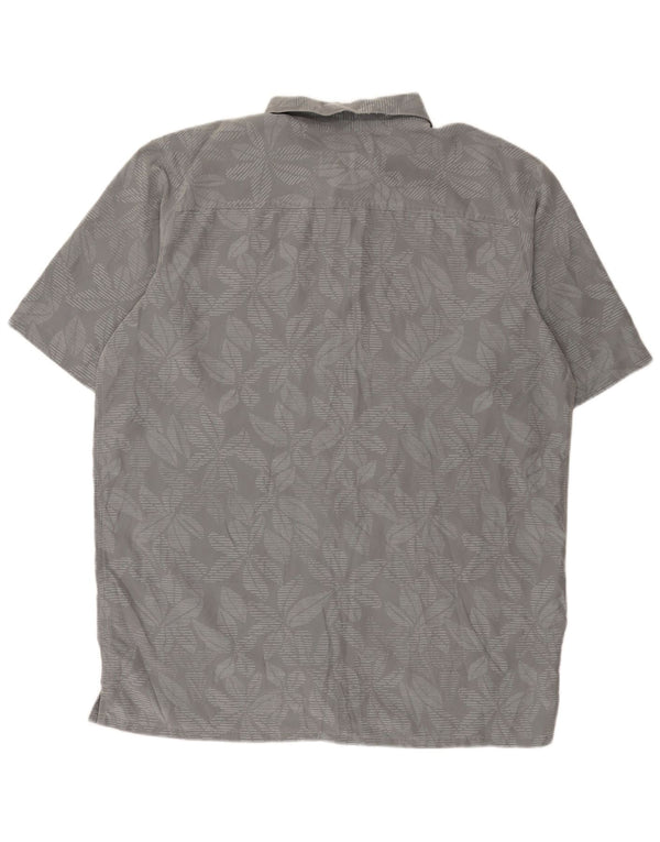 Columbia Camisa Omni-Shade de manga corta y ajuste regular para hombre XL Gris Floral