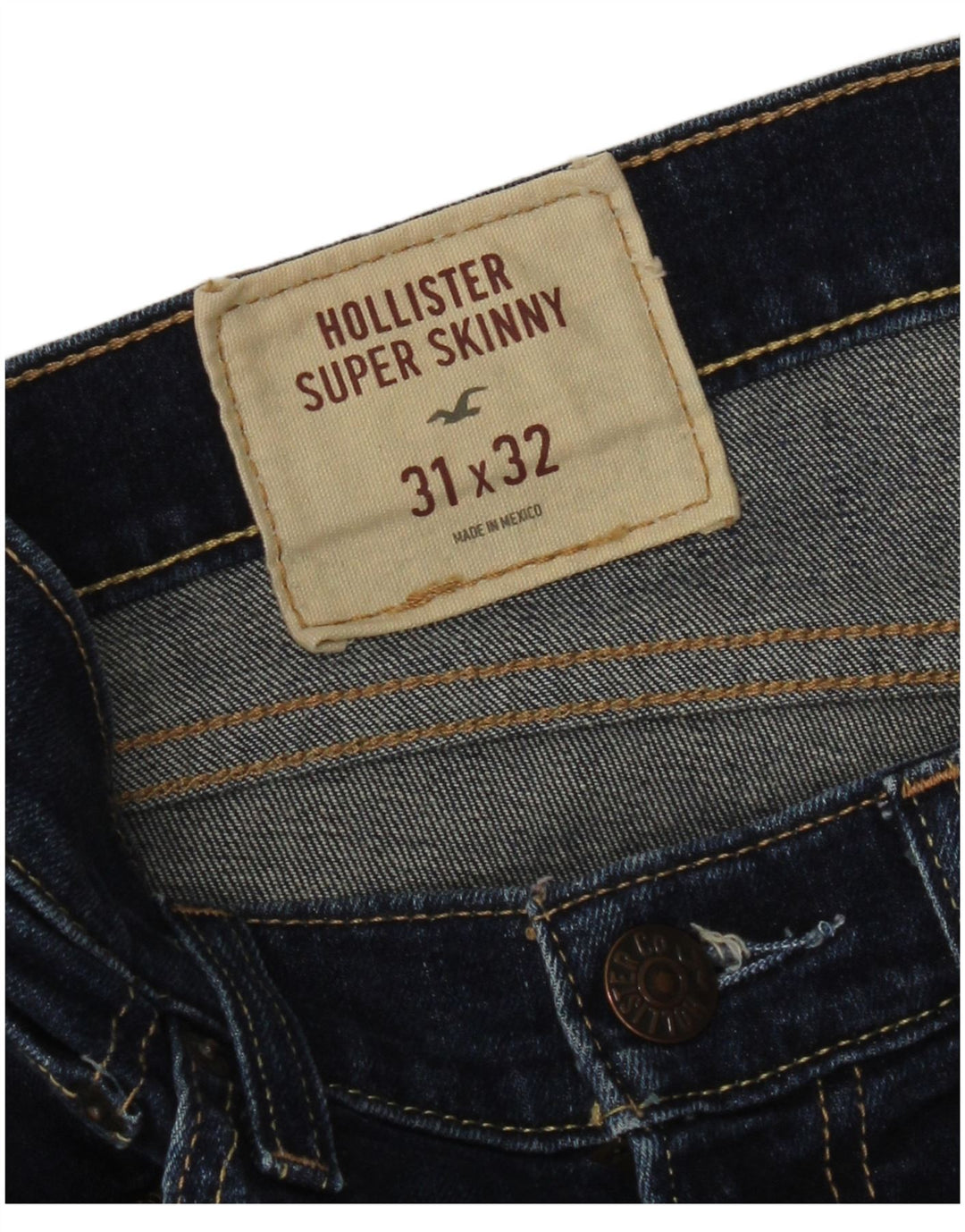 Vaqueros Hollister Super Skinny Mujer W31 L32 Azul