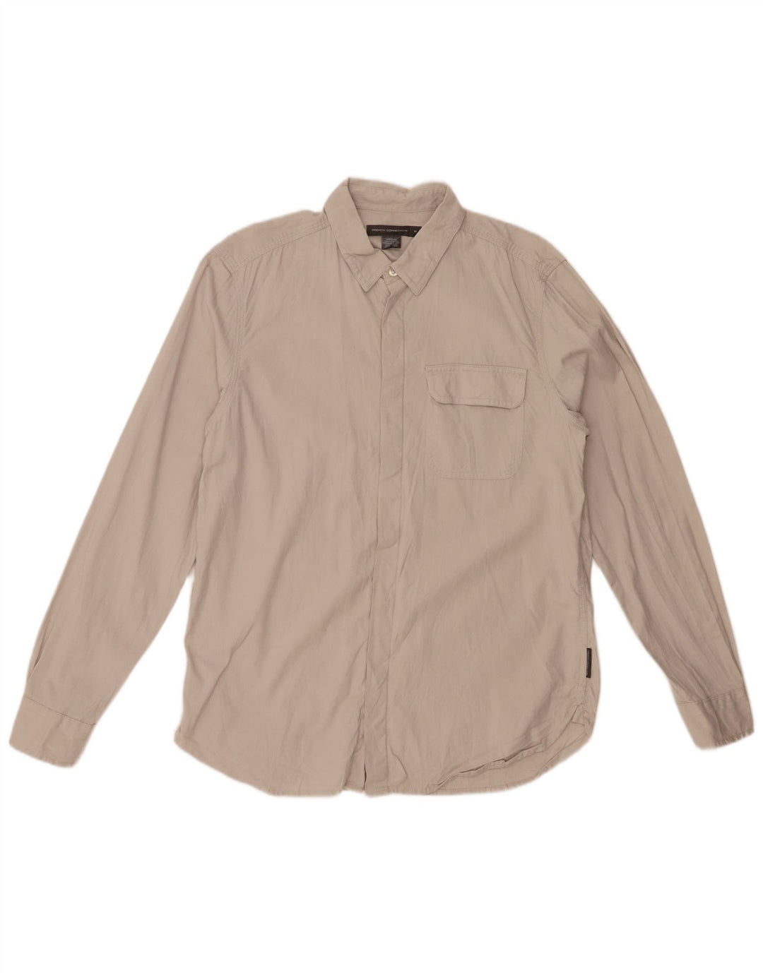 FRENCH CONNECTION Camisa Hombre Algodón Beige Medio