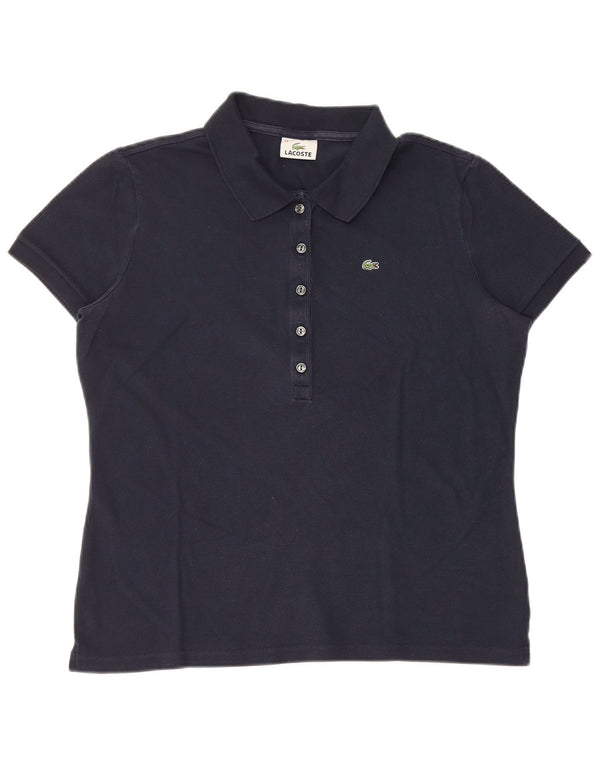 Polo Lacoste Mujer Talla 48 XL Azul Marino Algodón