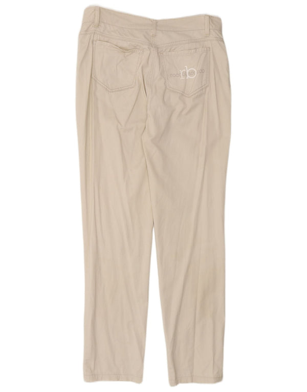Roccobarocco Pantalones informales ajustados para mujer EU 38 Medium W30 L31 Off White