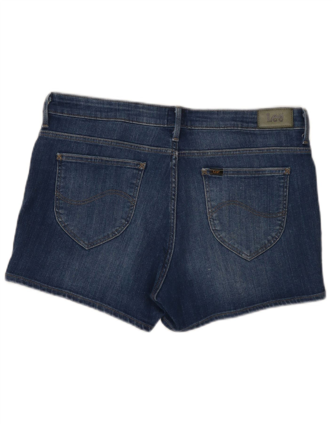 Pantalones Cortos De Mezclilla Lee Mujer W31 Algodón Azul Medio