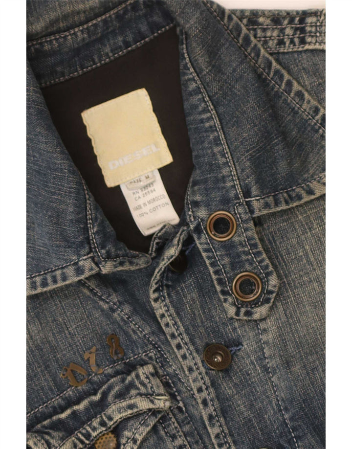 Diesel Mujer Chaqueta Vaquera UK 42 Algodón Azul Medio