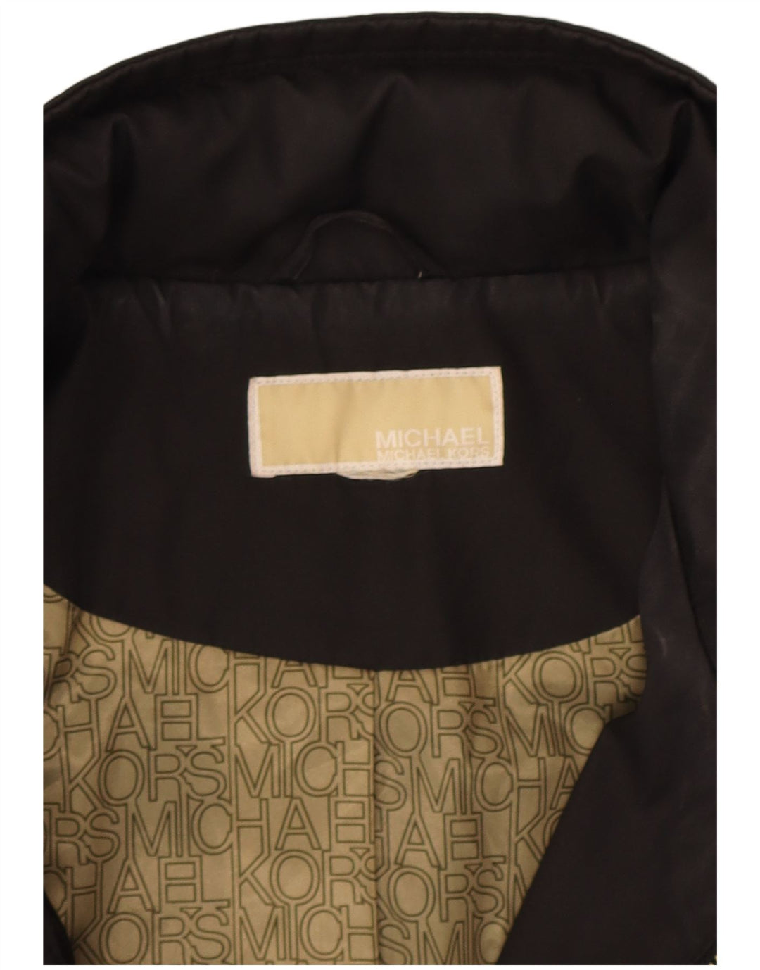 Michael Kors Chaqueta utilitaria con capucha para mujer UK 40 XL Poliéster negro