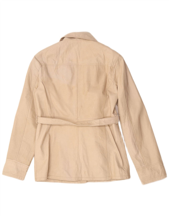 Chaqueta De Cuero Mujer Conbipel IT 42 Cuero Beige Medio