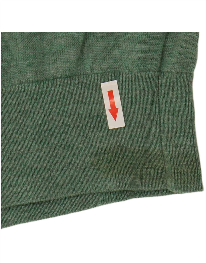 John Lewis Jersey de cuello redondo para hombre de lana merino verde medio