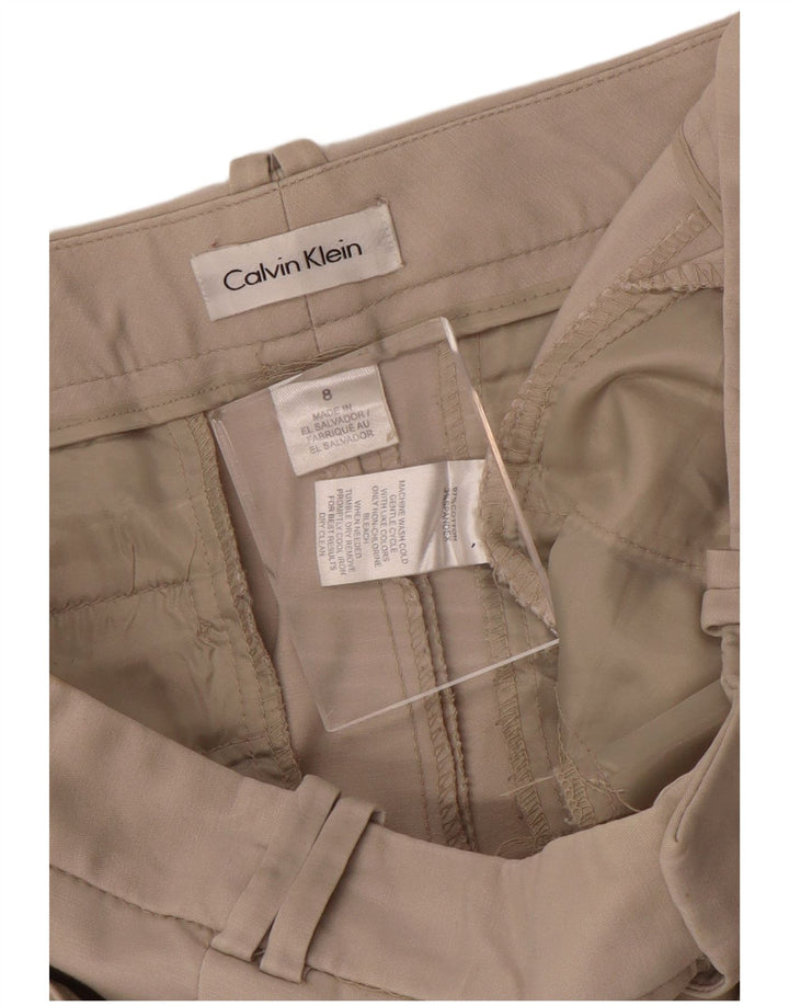Calvin Klein Pantalones casuales rectos para mujer US 8 Medium W32 L28 Beige