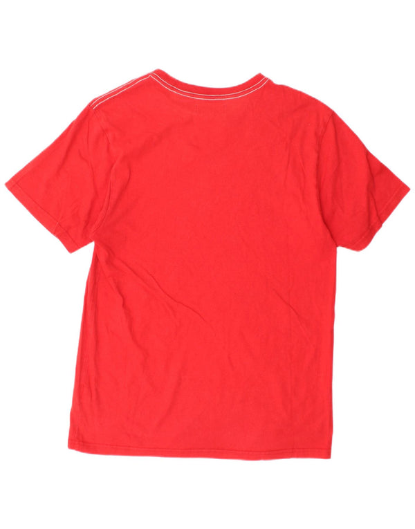 Adidas - Camiseta gráfica para hombre, color rojo medio, algodón
