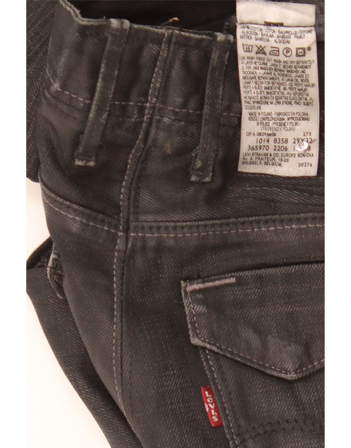 Vaqueros rectos Levi's para hombre W29 L32 Algodón negro