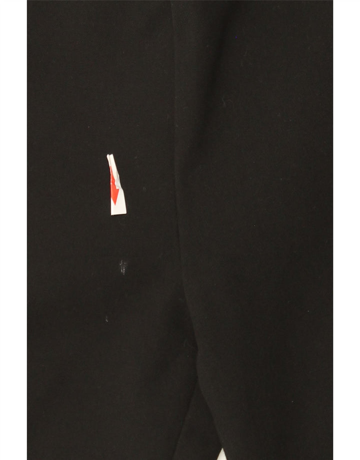 Zara Mujer Pantalones Casuales Delgados De Talle Medio Mediano W28 L28 Poliéster Negro
