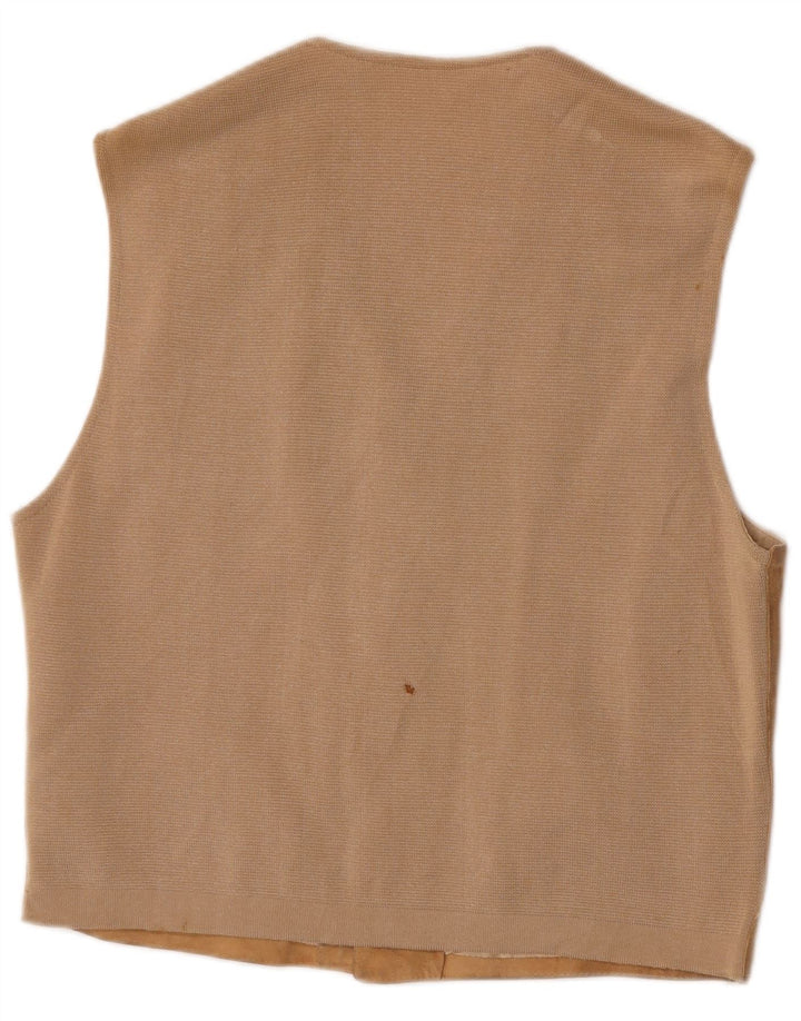 Harry&Moore Chaleco de ante para hombre IT 52 Large Cuero beige