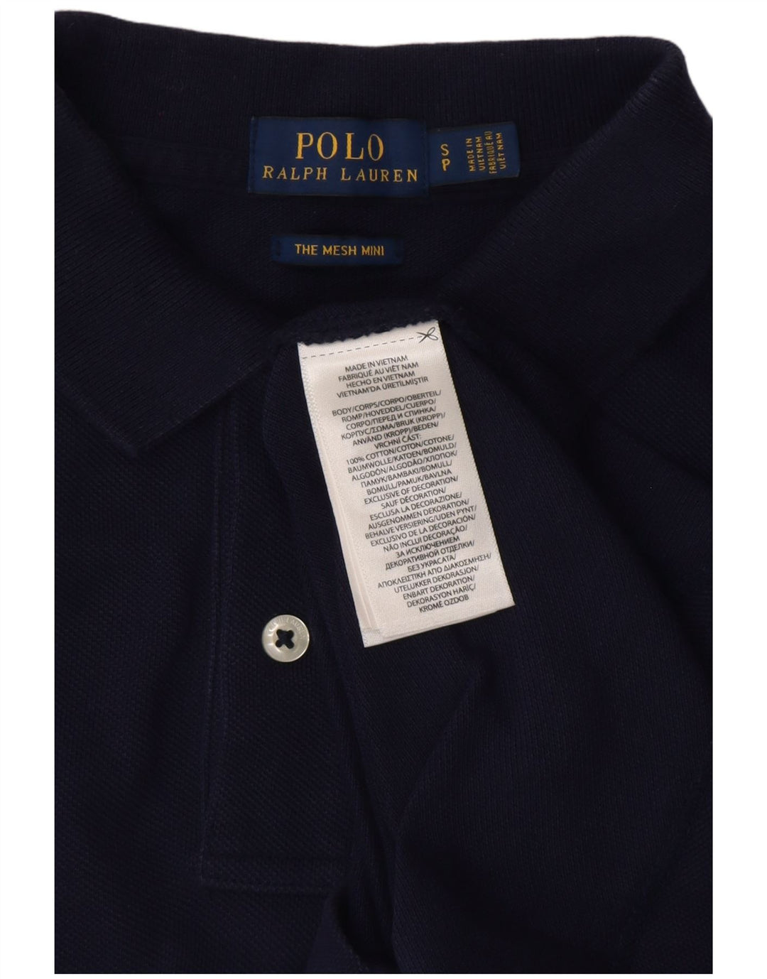 POLO RALPH LAUREN Vestido polo para mujer Reino Unido 10 Pequeño Algodón azul marino