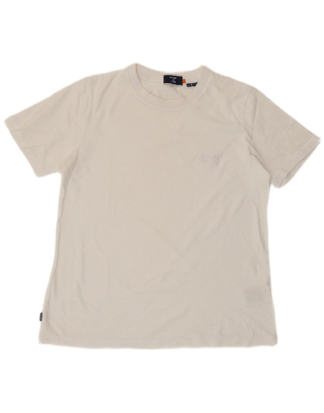 SUPERDRY Camiseta para mujer Top UK 8 Small White Cotton