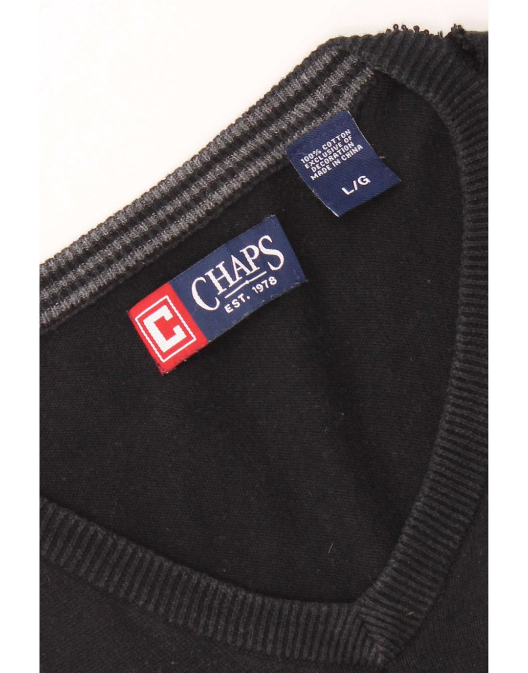 Chaps Chaleco para hombre Camiseta sin mangas Grande Azul marino Algodón