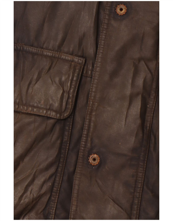 Paul & Shark Chaqueta de algodón encerado para hombre UK 46 3XL Poliéster negro