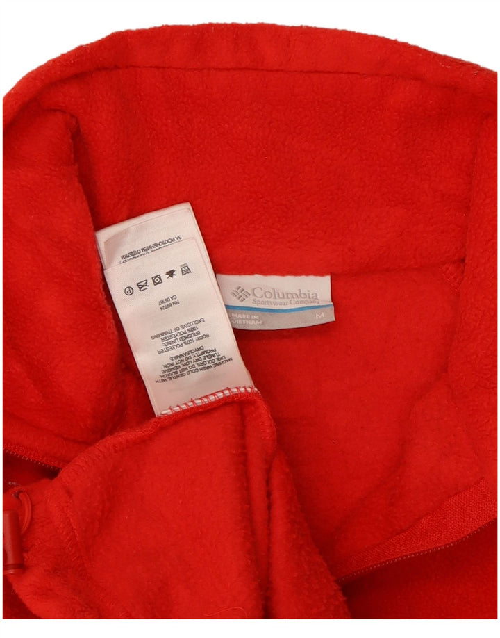 COLUMBIA Womens Fleece Jacket UK 14 Medium Red Polyester