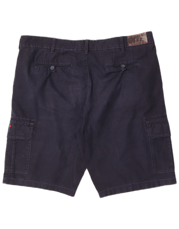 Mistral Pantalones cortos cargo para hombre IT 54 2XL W38 Azul marino Algodón