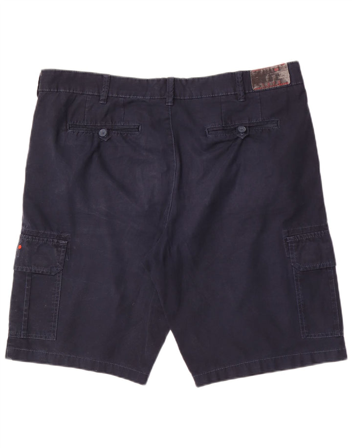 Mistral Pantalones cortos cargo para hombre IT 54 2XL W38 Azul marino Algodón