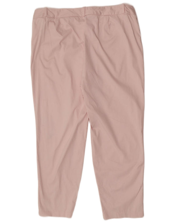 Marks & Spencer Pantalones Capri Slim para Mujer UK 18 XL W38 L26 Algodón Rosa