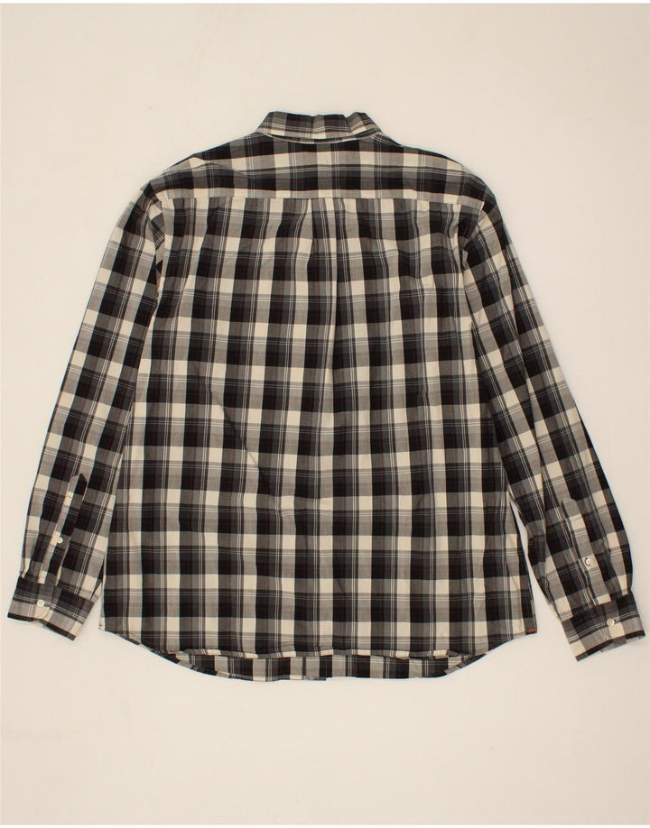DOCKERS Mens Big & Tall Shirt XL Grey Check Cotton Vintage Dockers and Second-Hand Dockers from Messina Hembry 