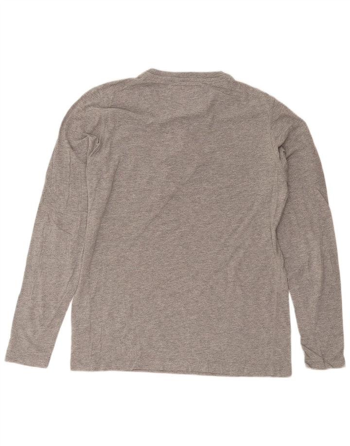 Jack & Jones Hombre Top Manga Larga Algodón Moteado Gris Grande