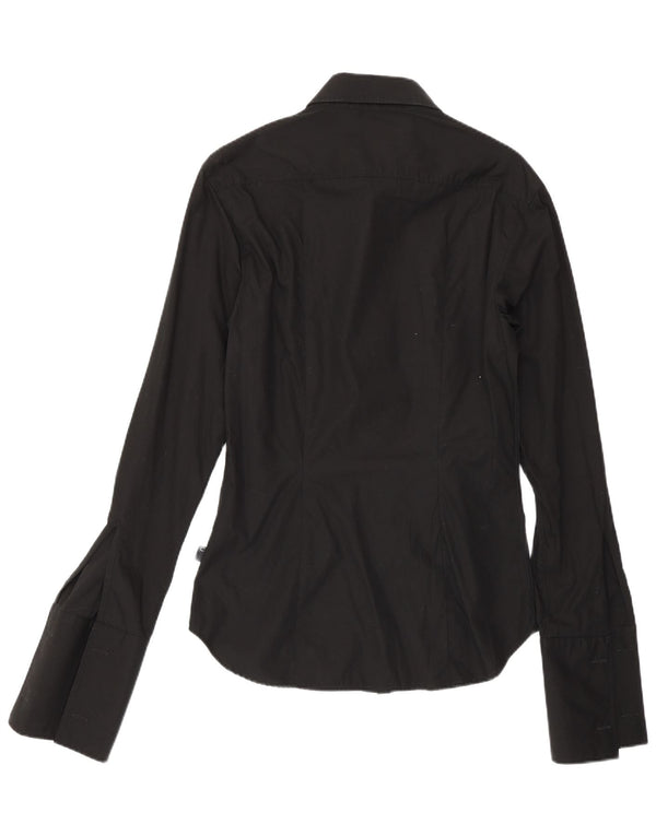 Just Cavalli Camisa formal para hombre IT 46 Small Algodón negro
