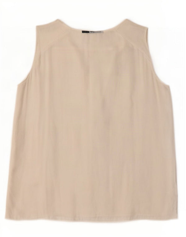 Zara Womens Sleeveless Ruffle Front Blouse Top UK 12 Medium White