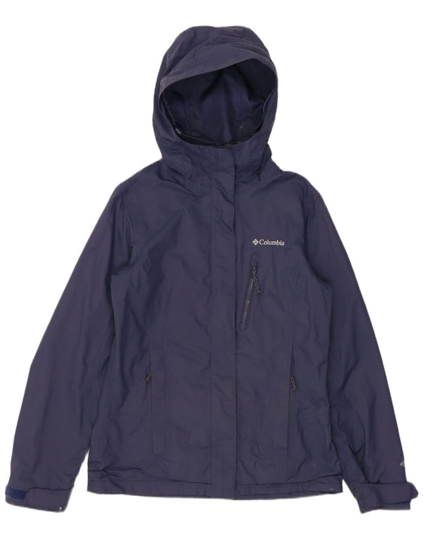 Columbia Chaqueta impermeable con capucha Omni-Tech para mujer UK 6 XS Azul marino Nylon