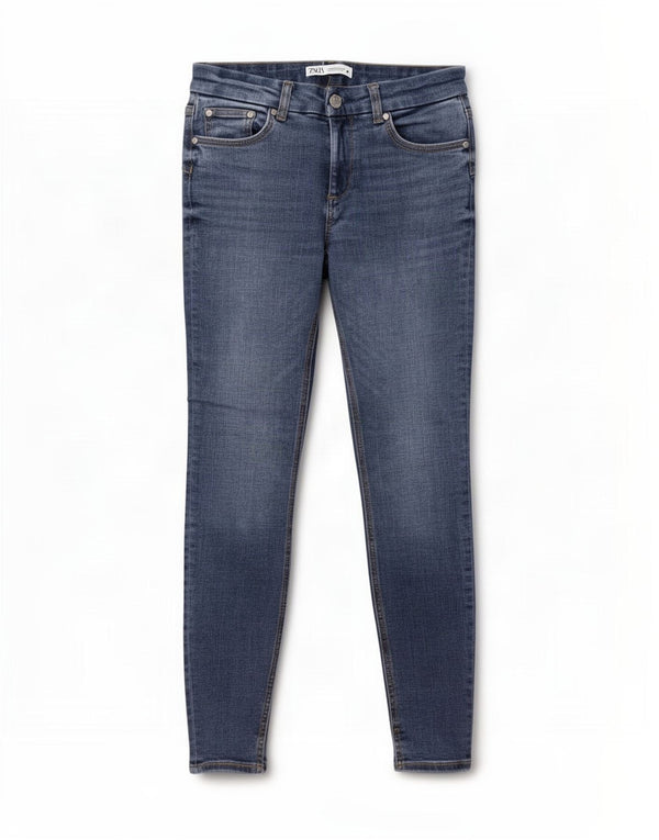 Zara Vaqueros Pitillo Mujer EU 36 XS W26 L28 Azul