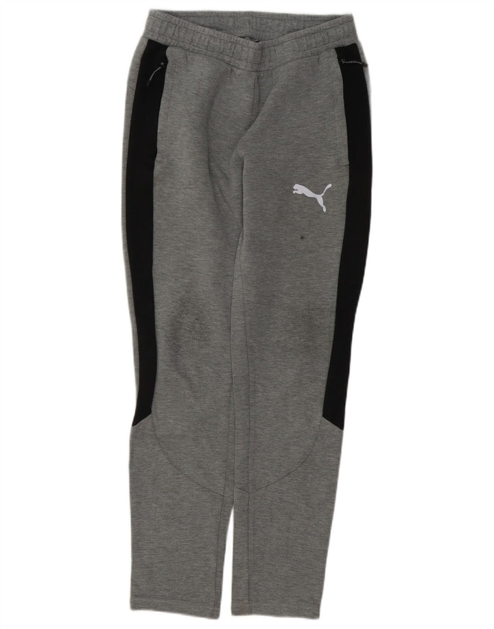 Puma Pantalones De Chándal Para Hombre De Algodón Color Block Gris Pequeño