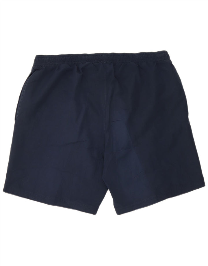 Reebok - Pantalones cortos deportivos para hombre, talla grande, poliéster, color azul marino