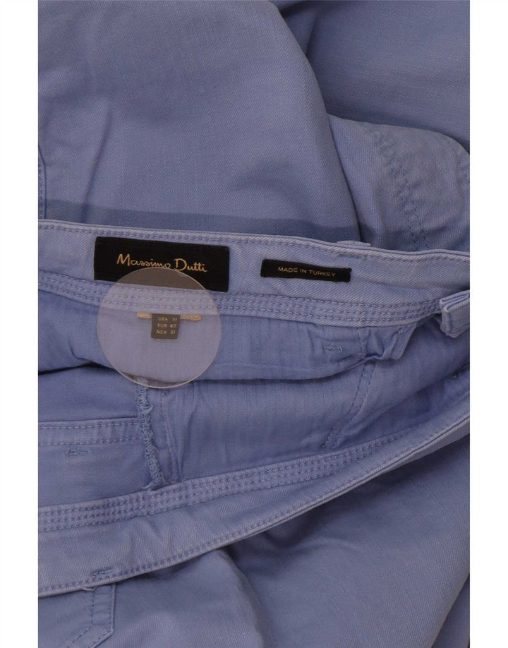 Massimo Dutti Pantalón Casual Slim Hombre EU 40 Medium W31 L29 Azul