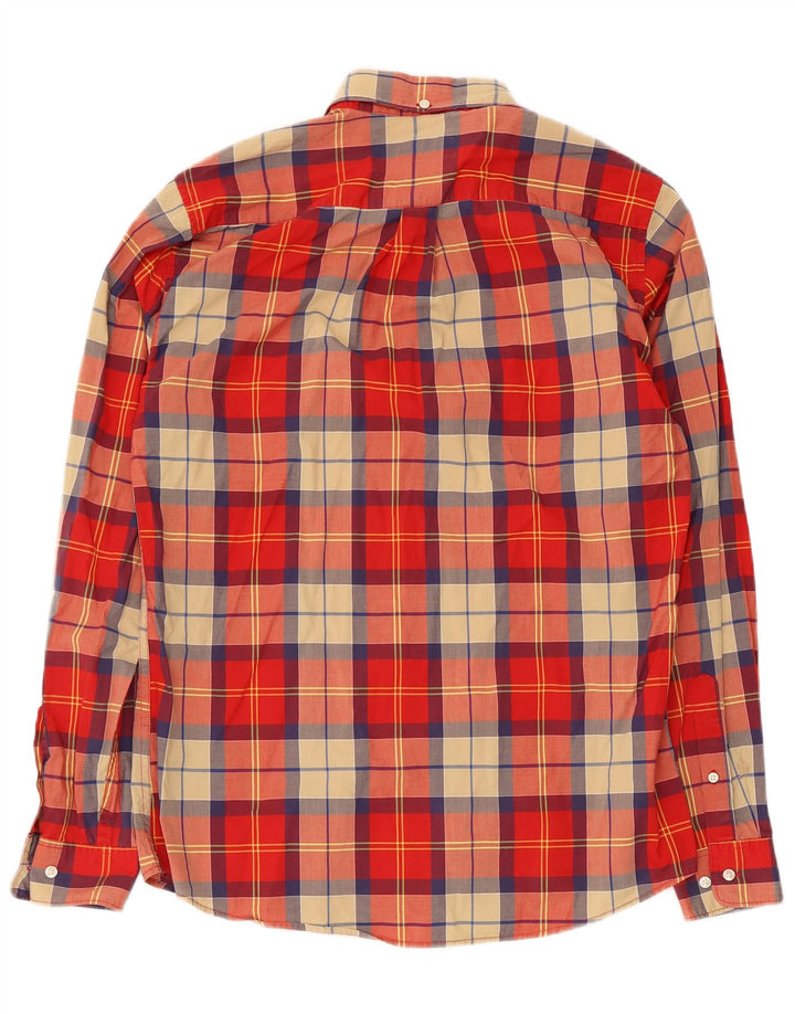 Barbour Camisa Entallada De Algodón A Cuadros Rojo Mediano Hombre