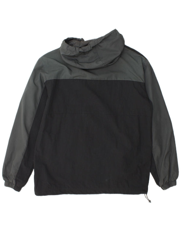 Adidas Chaqueta impermeable con capucha para hombre UK 38 Medium Grey Colourblock Nylon