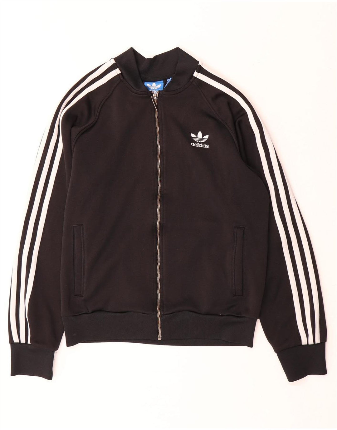 ADIDAS Chaqueta de chándal para mujer UK 14 Mediana Algodón negro