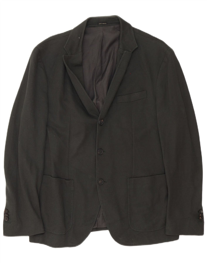 MASSIMO DUTTI Chaqueta Blazer De 3 Botones Para Hombre IT 50 Algodón Gris Medio