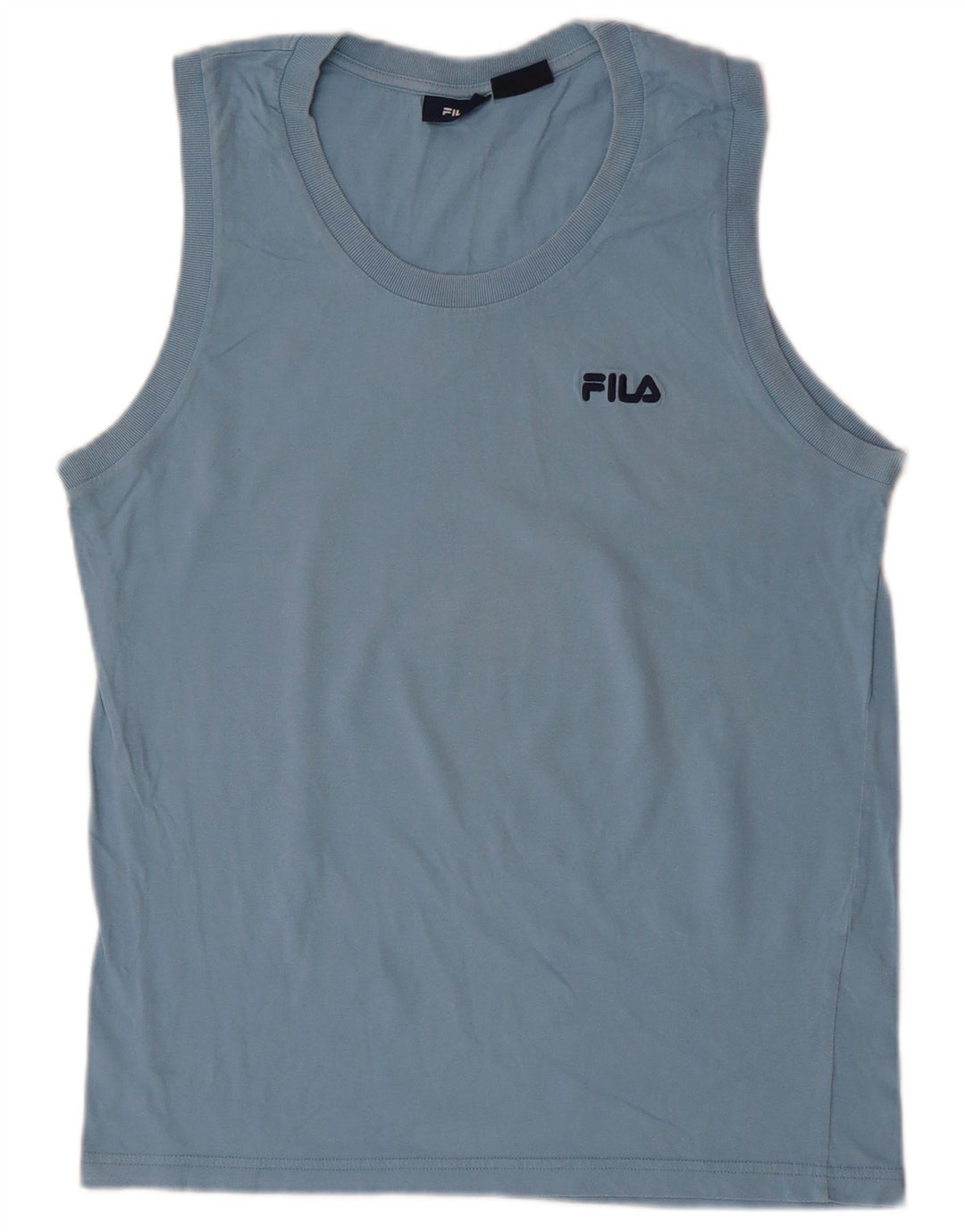 FILA Hombre Chaleco Top Algodón Azul Medio