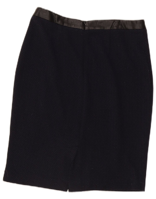 Falda tubo para mujer Trussardi IT 42 Medium W30 Espiga azul marino