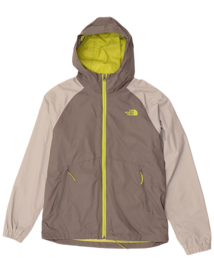 The North Face Chaqueta impermeable con capucha para hombre UK 38 Nylon color block gris medio