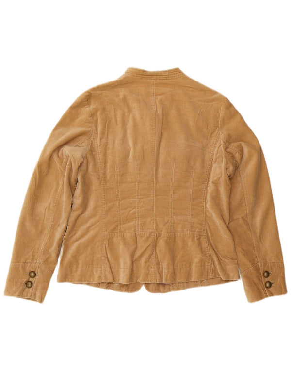 Boden Chaqueta Blazer de Terciopelo con 5 Botones para Mujer UK 46 Grande Algodón Beige