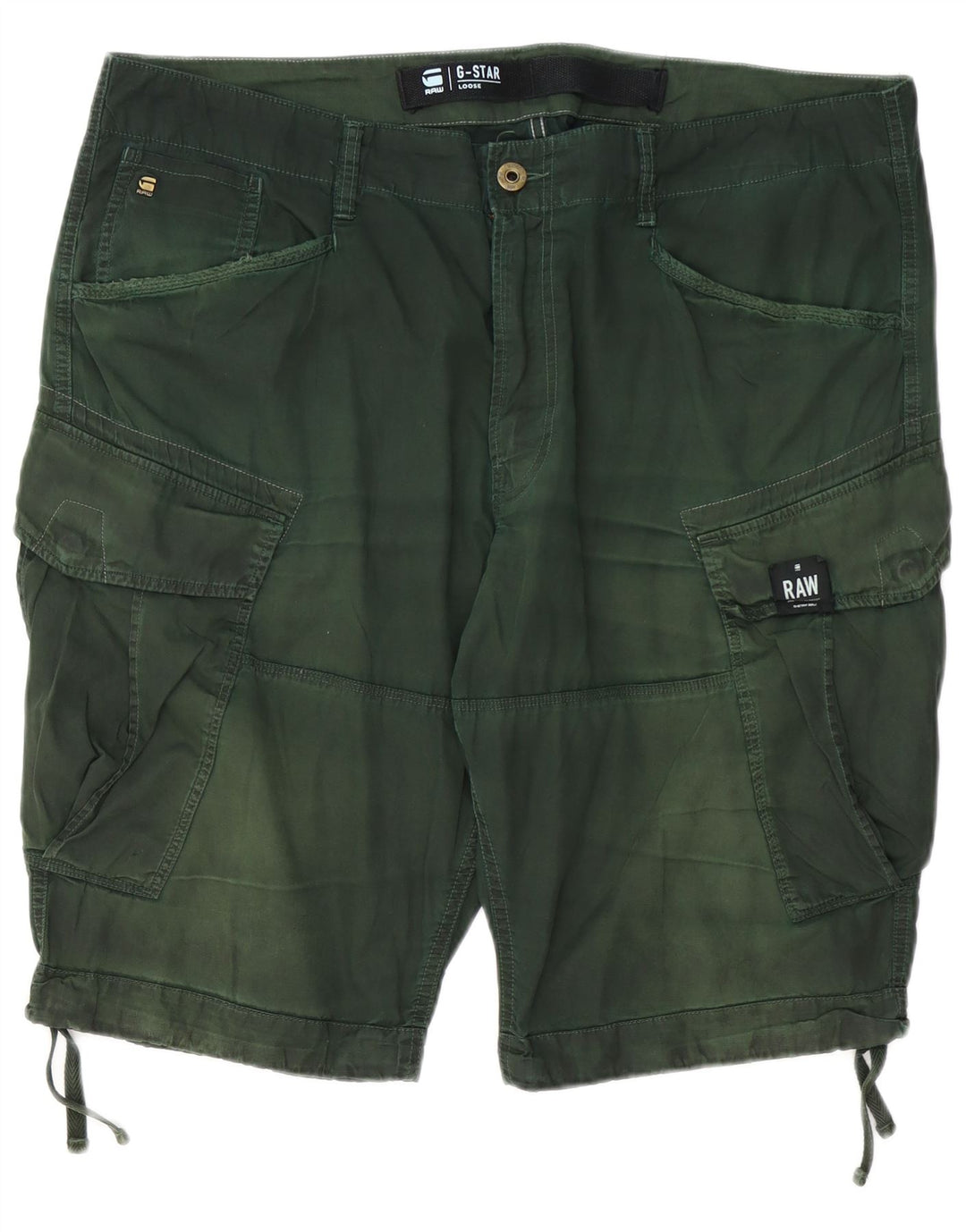 G-STAR Pantalones cortos cargo holgados para hombre W40 XL Algodón verde