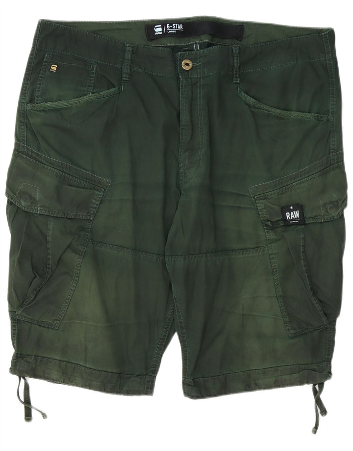G-STAR Pantalones cortos cargo holgados para hombre W40 XL Algodón verde