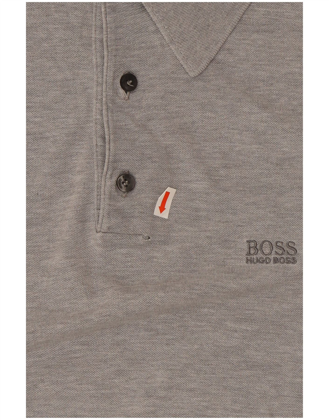 Polo Hugo Boss Hombre De Algodón Moteado Gris Medio