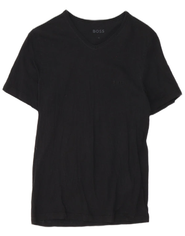 Hugo Boss Hombre Camiseta Top Small Algodón Negro