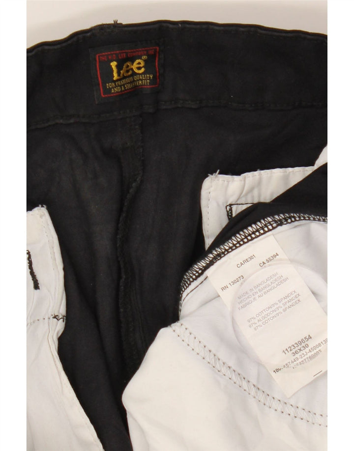 Pantalones chinos rectos Lee para hombre W36 L30 Algodón negro