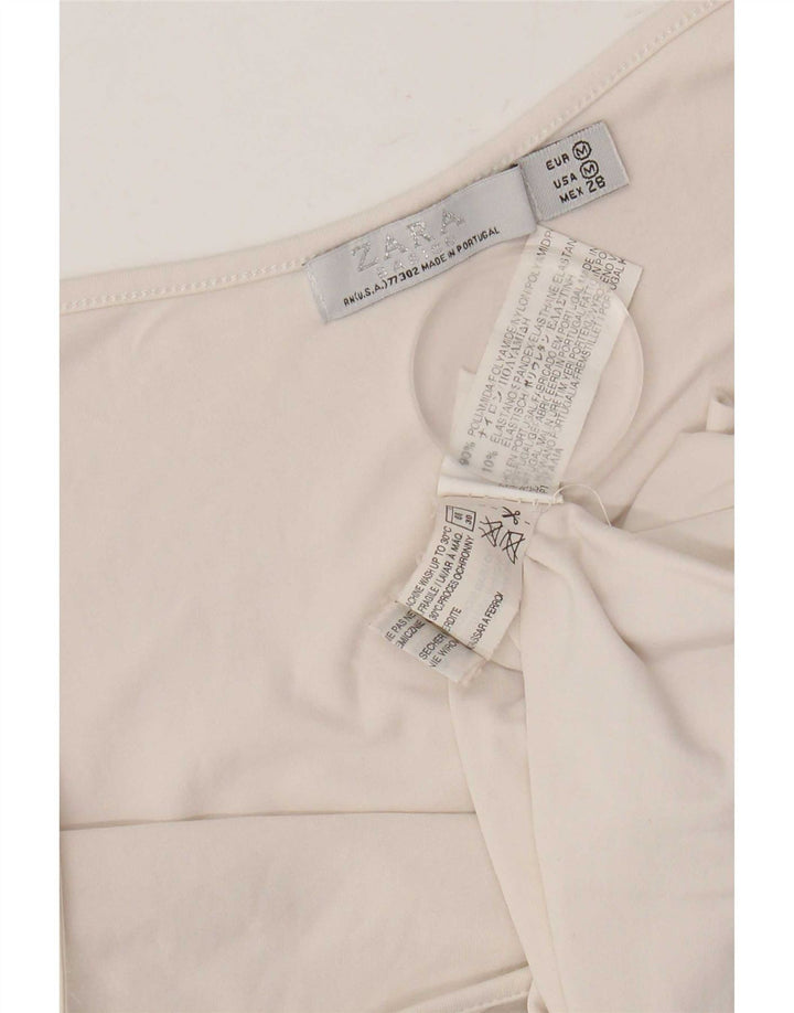 Zara Mujer Cami Top UK 42 Medium Beige Nylon