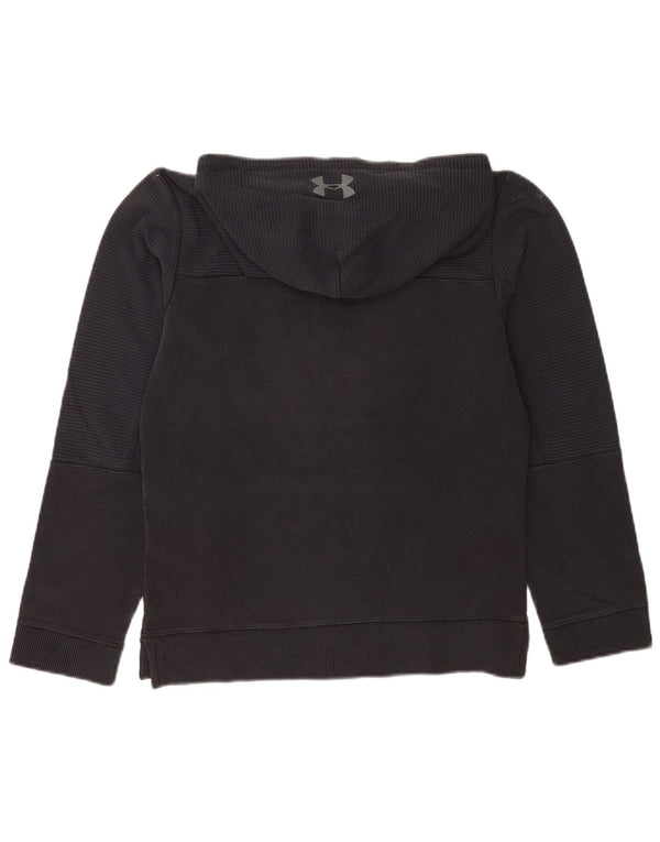 Under Armour Sudadera con capucha Cold Gear para niños, talla grande, color negro, 11-12 años