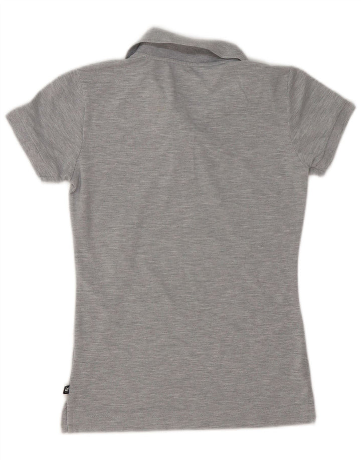 Polo Lee para mujer UK 40 Algodón moteado gris medio
