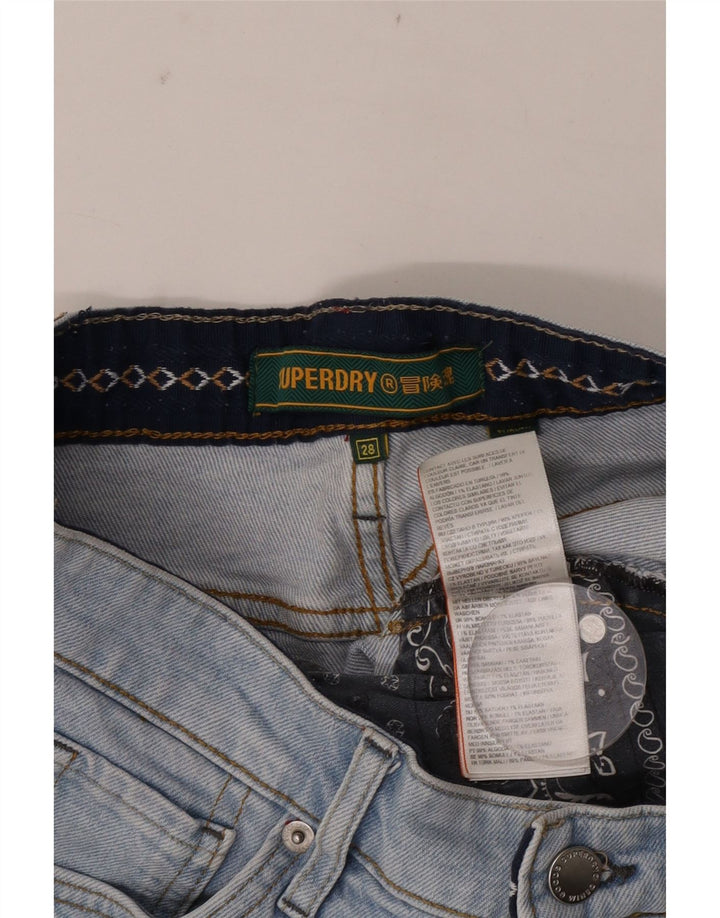 Shorts Vaqueros Superdry Mujer W28 Algodón Azul Medio